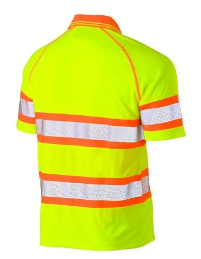 Picture of Bisley, Taped Double Hi Vis Mesh Polo